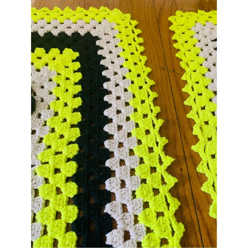 New Set of 3 Handmade Rug/Mat Crochet